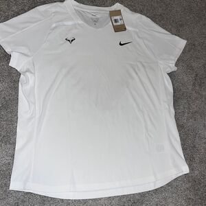 NWT Nike Court Rafa Nadal The Bull Dri-FIT ADV White Tennis Shirt DD8540-100-XXL